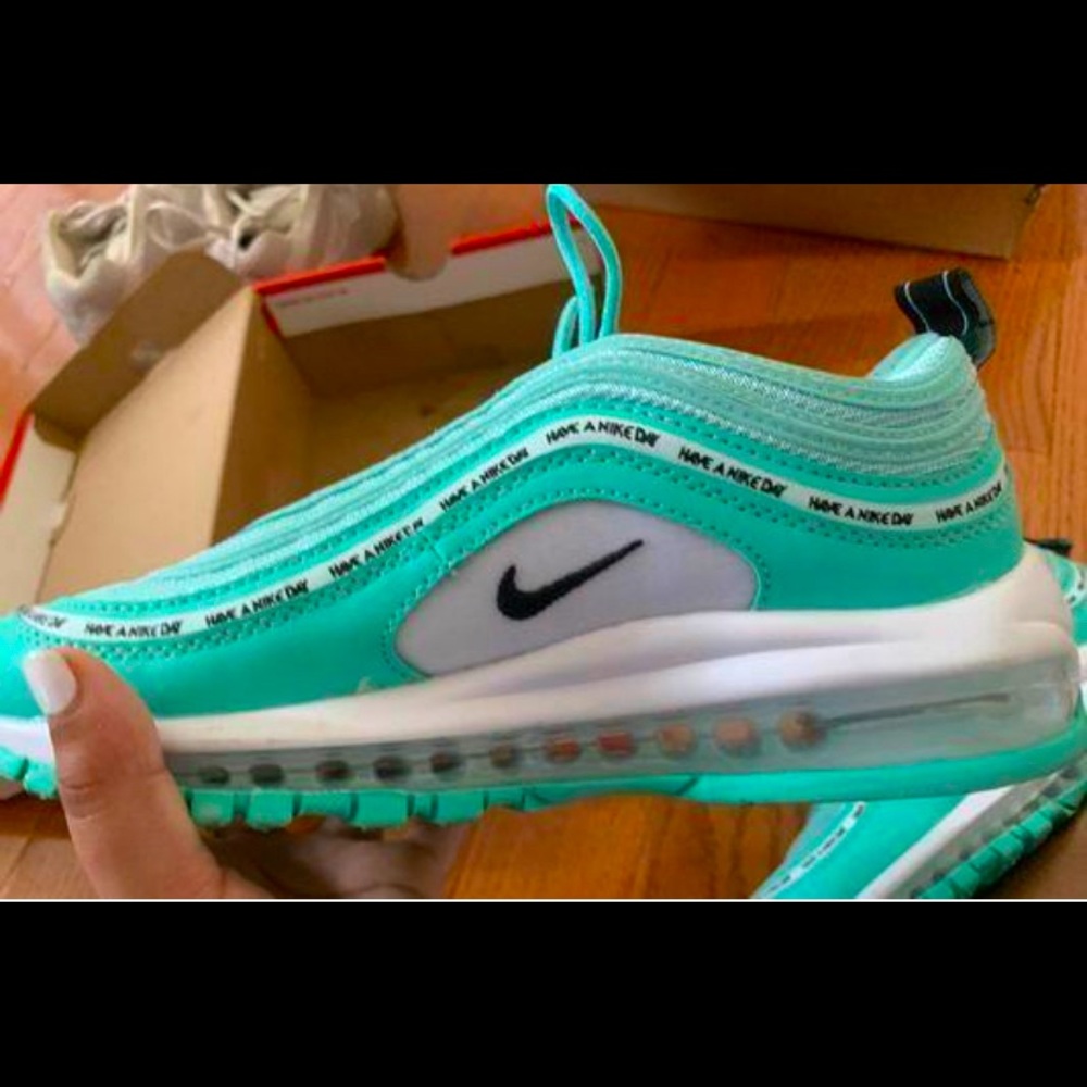 nike air max 97 it blue/teal size 5.5